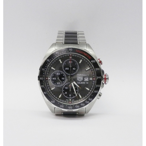 72 - A Tag Heuer Formula 1 Calibre 16 CAZ2012-0 chronograph bracelet watch comprising an automatic moveme...