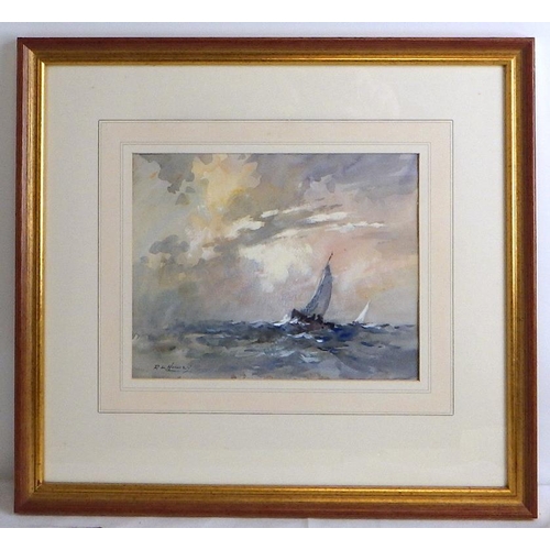 Robert Howey, 'A Choppy Sea', mixed media c.1960: 46x50cm. VAT & Buyers Premium apply, ARR if sold for £1000 or more.
