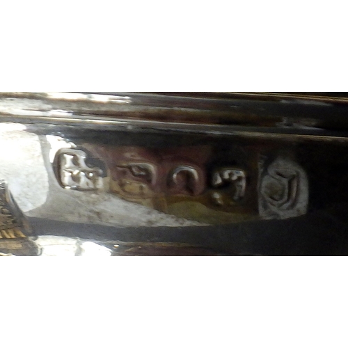 103 - A George IV York silver three piece tea set, comprising teapot, jug and bowl matched dates but same ... 