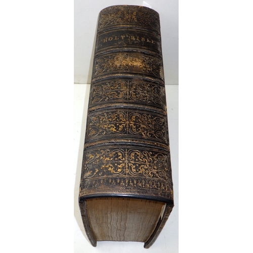 11 - A leather bound Bible, late 19th cent published James S Virtue, London & New York.