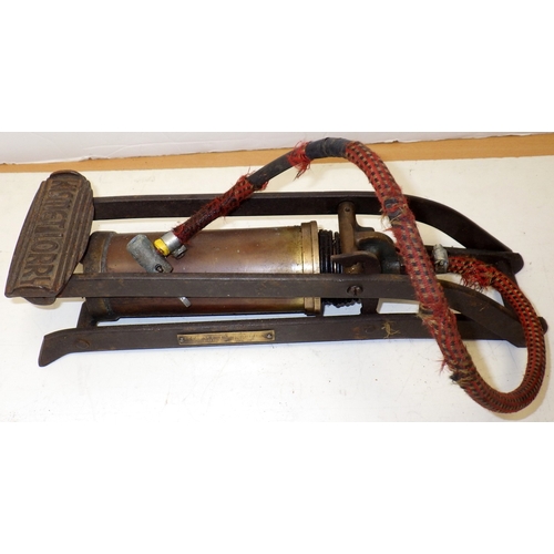 17 - A Kismet Lorry foot pump; various cars parts 1980s and earlier incl driving lamps, a Taiyo 8-track p... 