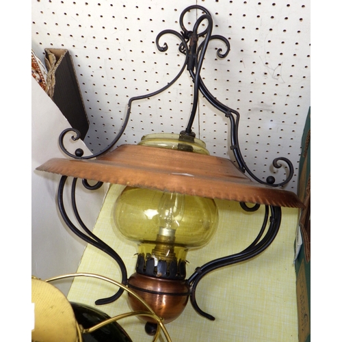 21 - Metalwares incl silver plate and cutlery, brass candlesticks and trinkets, a copper kettle etc; a pa... 