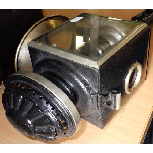3 - A pair of carriage lanterns with later wall brackets.