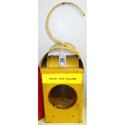 36 - Three vintage road lamps (3)