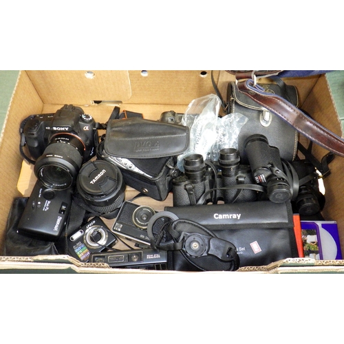 54 - A quantity of cameras and binoculars etc (3)