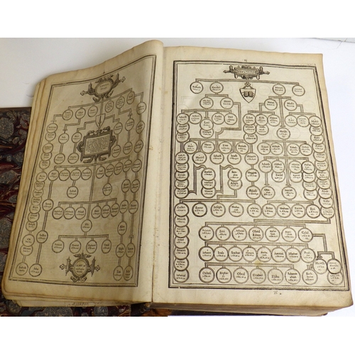 200 - Antiquarian books: 1634 Bible by Barker. Lacks title page and all before C2. Binding very worn, fron... 