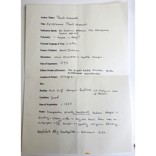 209 - Antiquarian books: 1594 'Exercises in Cosmology, Astronomie, Geography and Navigation' by Blundevill... 