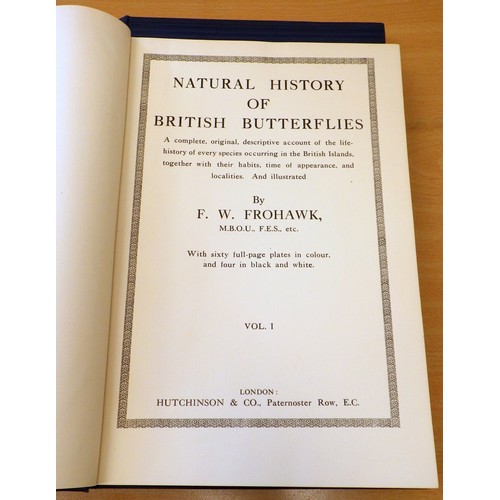 251 - Two volumes of F.W. Frohawk, 'Natural History of British Butterflies' together with the two volume s... 