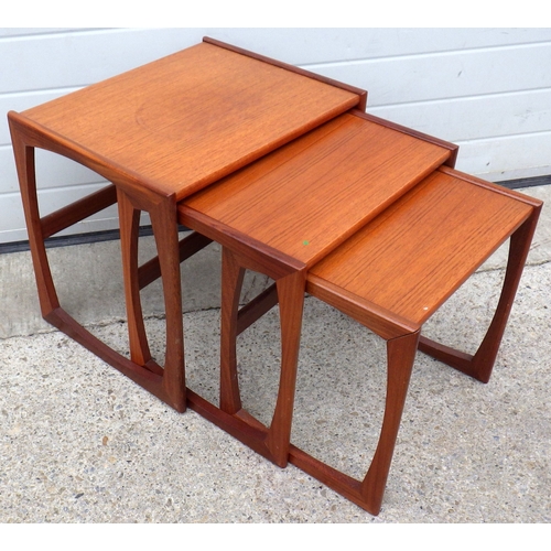A G.Plan teak nest of three occasional tables, mark