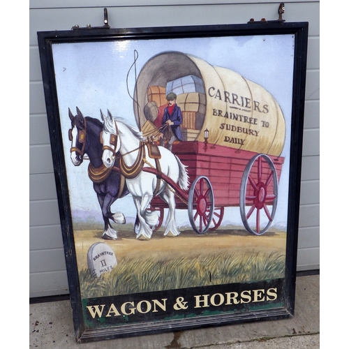 A double sided printed pub sign, 