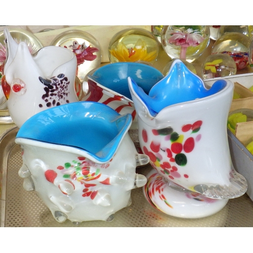 28 - A group of misc Oriental glass paperweights (2)