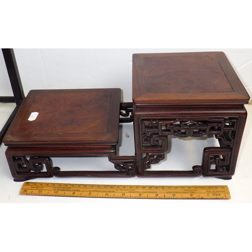 51 - A group of Oriental hardwood stands