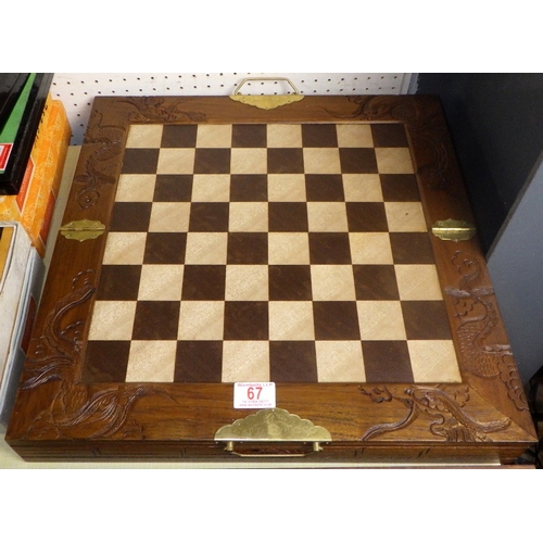67 - A carved chess set