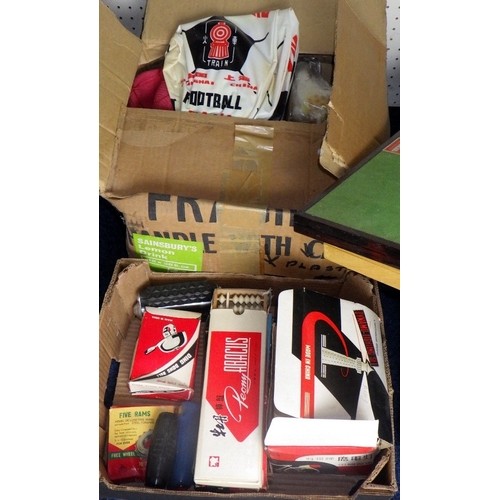 82 - A large qty of misc to inc footballs, ping pong, cycling accessories, bags etc (qty)