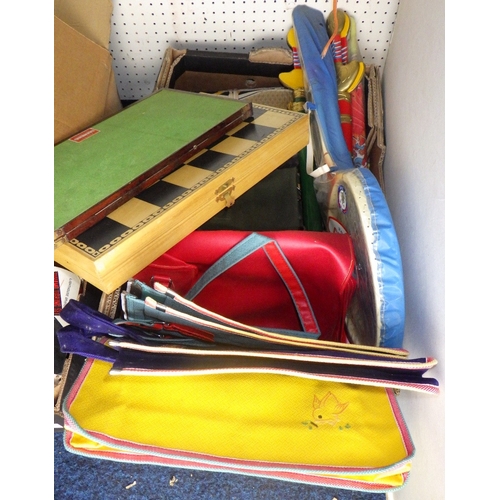 82 - A large qty of misc to inc footballs, ping pong, cycling accessories, bags etc (qty)