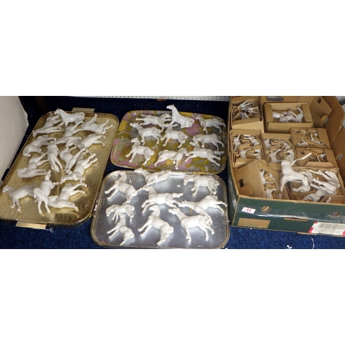 84 - A large qty of Chinese Blanc de Chine horses