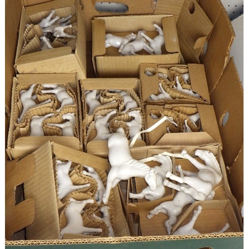 84 - A large qty of Chinese Blanc de Chine horses