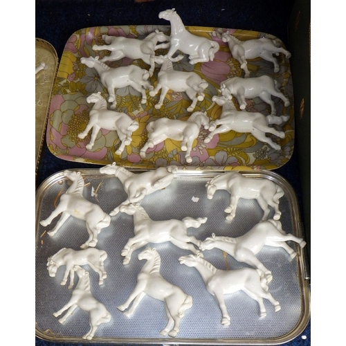84 - A large qty of Chinese Blanc de Chine horses