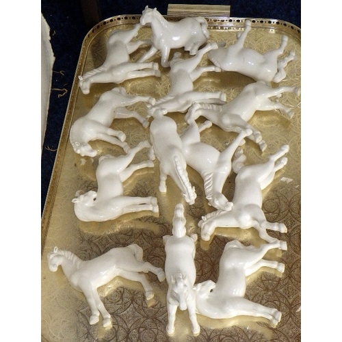 84 - A large qty of Chinese Blanc de Chine horses
