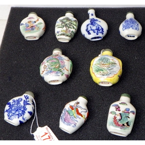 179 - A group of 9 Chinese snuff bottles