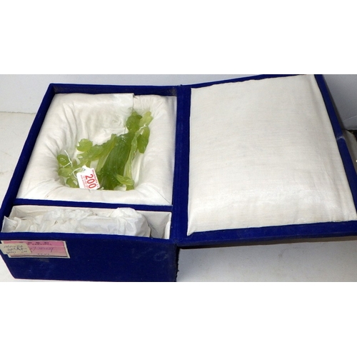 200 - A circa 1960s / 1970s Chinese jade-type carved woman with flowers / celestial figure on a wooden sta... 