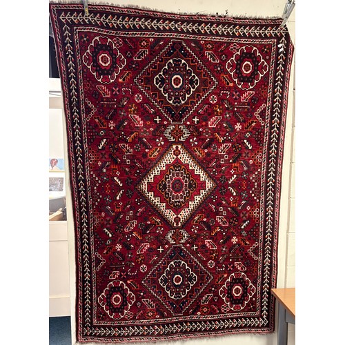 705 - A red Qashqai style Rug 130 x 200cm