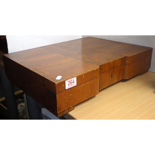 264 - A part canteen of cutlery together with a miniature longcase clock (2)