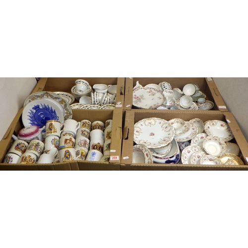 268 - A large qty of misc ceramics to inc misc tea ware, commemorative ware etc AF (4)