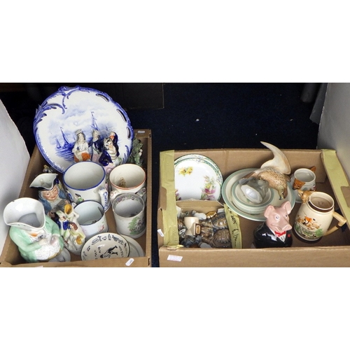 270 - A group of 19thC and later ceramics, Wade etc AF (2)