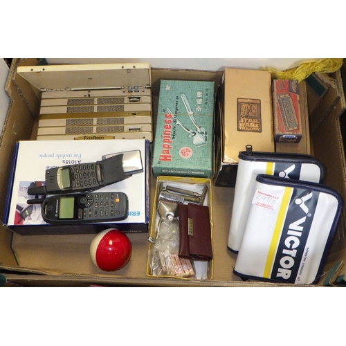 297 - A qty of misc to inc vintage rulers, metal filing box etc (3)