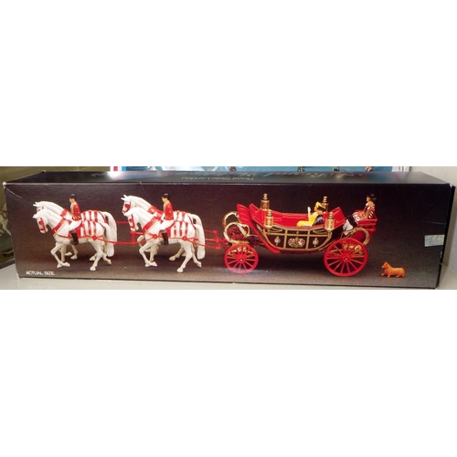 323 - Three Corgi Royal Stage Coaches together with two further stage coaches (5)