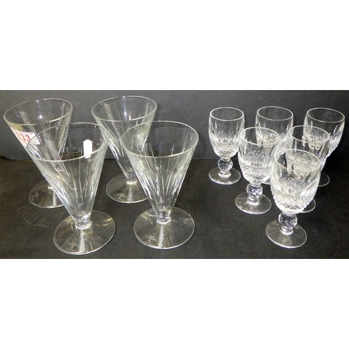 333 - A set of 4 Jasper Conran for Waterford Crystal Wine Glasses together with 6 Waterford Crystal Collee... 