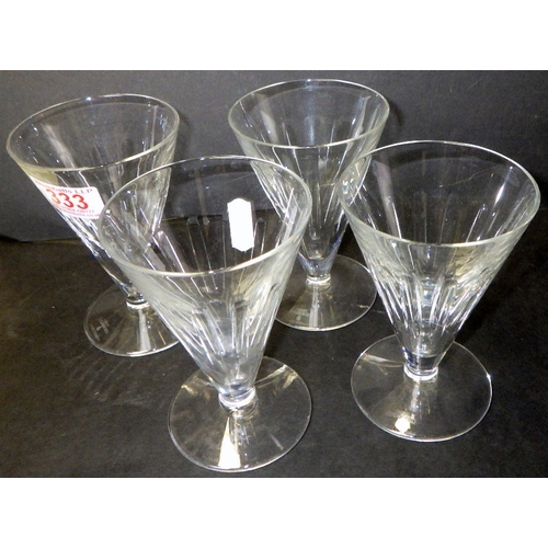 333 - A set of 4 Jasper Conran for Waterford Crystal Wine Glasses together with 6 Waterford Crystal Collee... 