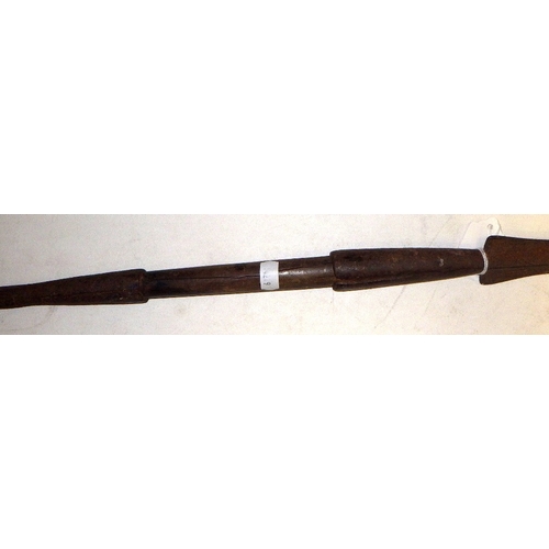 345 - An African spear, 200cm long