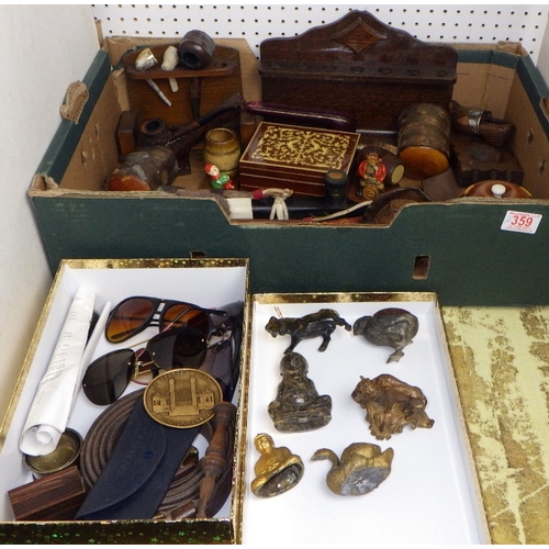 359 - A group of smoking ephemera, misc cast figures, collectables etc (3)