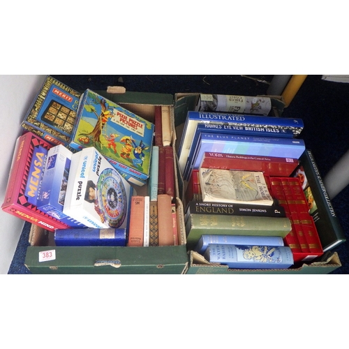 383 - A qty of misc books & puzzles (2)