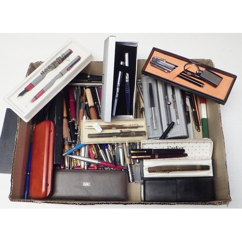438 - Various pens incl fountain pens, Cross, Parker, Waterman, Shaeffer etc.