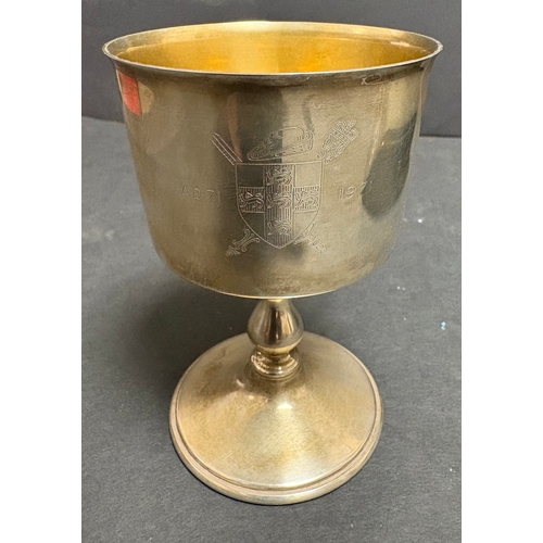 14 - A pair of silver goblets, by Barker Ellis Silver Co., Birmingham 1970, bearing the City of York cres... 