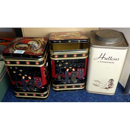 136 - A large qty of advertising tins (qty)