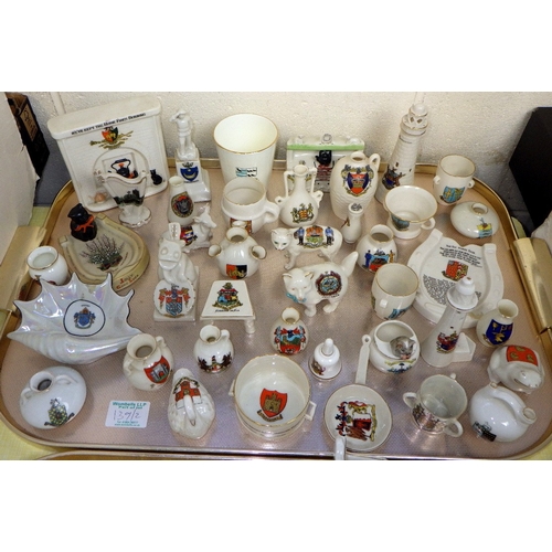 139 - Two trays of misc crested china (2)