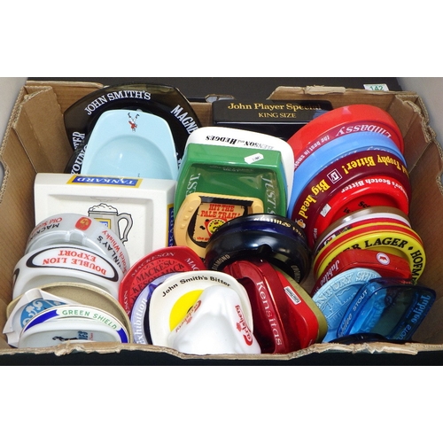 143 - A collection of pub ashtrays