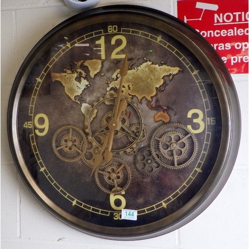 144 - A wall clock 60cm diameter