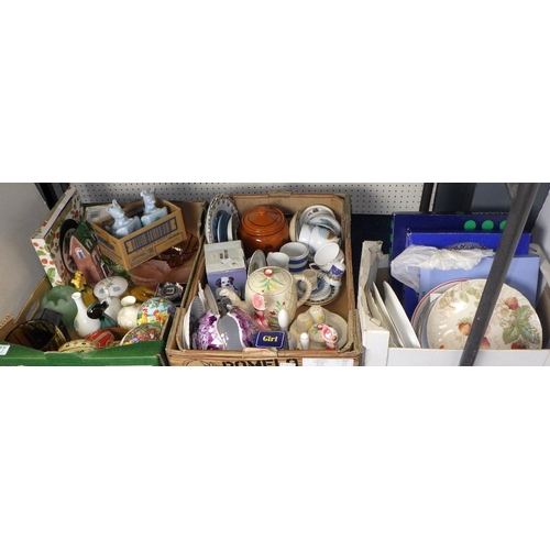 177 - Three boxes of misc ceramics and collectables (3)