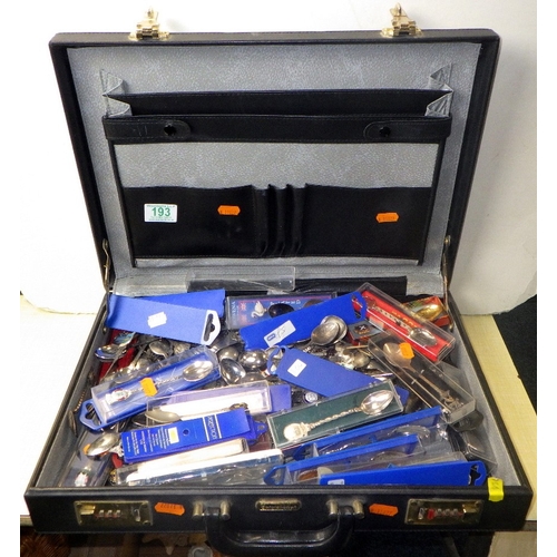 193 - A large qty of souvenir spoons