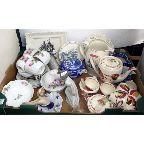 236 - A qty of misc ceramics to inc tea ware, Nao figure etc