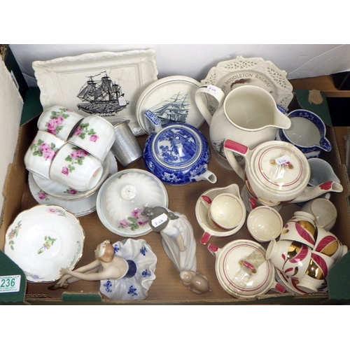 236 - A qty of misc ceramics to inc tea ware, Nao figure etc