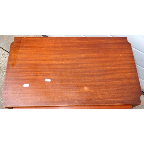 668 - A teak nest of three occasional tables