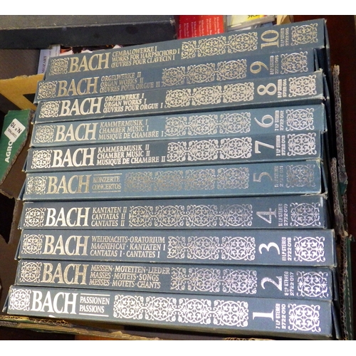 707 - A set of J.S Bach records, cd's, etc