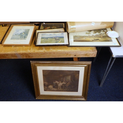349 - Hunting prints to inc George Morland, CT Garland etc (qty)