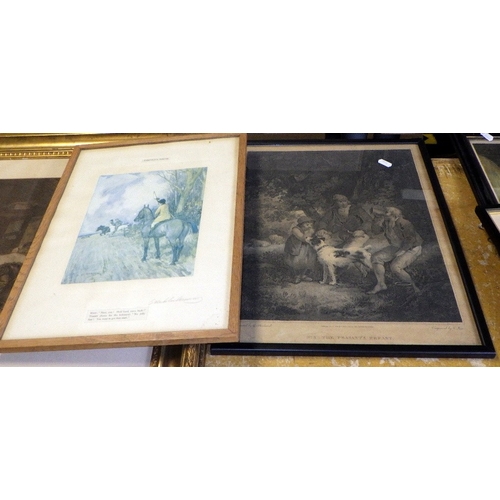 349 - Hunting prints to inc George Morland, CT Garland etc (qty)